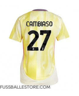 Günstige Juventus Andrea Cambiaso #27 Auswärtstrikot Damen 2024-25 Kurzarm